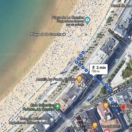 Apartamento Amplio y Central a pie de Playa la Concha San Sebastián Exterior foto